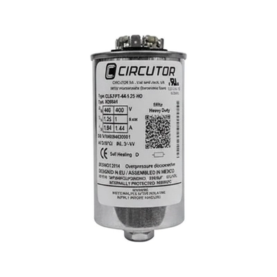 خازن سهفاز سیرکوتور اسپانیا، 6.25 کیلووار 440 ولت (5 در 400) CIRCUTOR خازن 3فاز فشارضعیف، سیرکوتور اسپانیا، 6.25 کیلووار در 440 ولت ( 5 در 400) CIRCUTOR