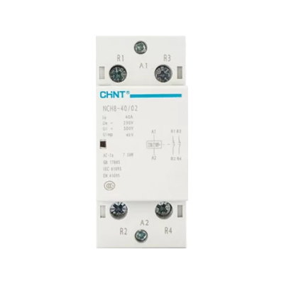 کنتاکتور دو پل 40 آمپر chint بوبین 230VAC NCH8 (هر پل 12 آمپر موتوری) کنتاکتور تکفاز ( دو پل ) 40 آمپر برند chint ولتاژ کنترل230VAC مدل NCH8 ( هر پل 12 آمپر موتوری)