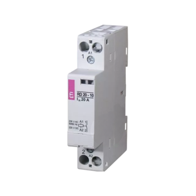 کنتاکتور تکفاز (تک پل) 20 آمپر ETI ولتاژ کنترل VDC / AC 24 RD 20-01 کنتاکتور تکفاز ( تک پل ) 20 آمپر برند ETI ولتاژ کنترل VDC / AC 24 مدل RD 20-01