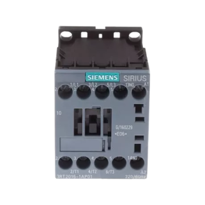 کنتاکتور 9 آمپر، 4 کیلووات، بوبین 24VDC ،مدل SIEMENS 3RT2016-1BB42 کنتاکتور 9 آمپر، 4 کیلووات، بوبین 230VAC ،مدل SIEMENS 3RT2016-1AP01