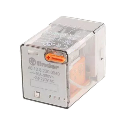 رله شیشه ای فیندر finder 10 آمپر 11 پایه 3NO3NC 24VDC 60.13.9024.0040 رله شیشه ای 10 آمپر فیندر 8 پایه 2NO2NC ولتاژ کنترلی 220VAC مدل finder 60.12.8230.0040
