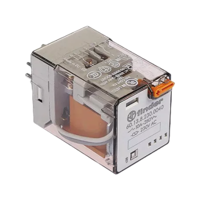 رله شیشه ای 10 آمپر فیندر finder 11 پایه 3NO3NC 220VAC 60.13.8230.0040 رله شیشه ای 10 آمپر فیندر کد 60.13.8230.0040