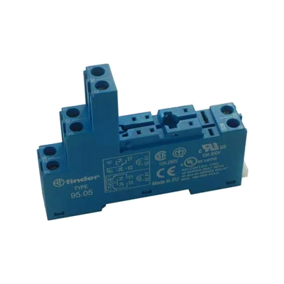 سوکت مدل 95.05 برای رله شیشه ای فیندر finder نوع باریک سوکت مدل 95.05 برای رله شیشه ای فیندر finder نوع باریک