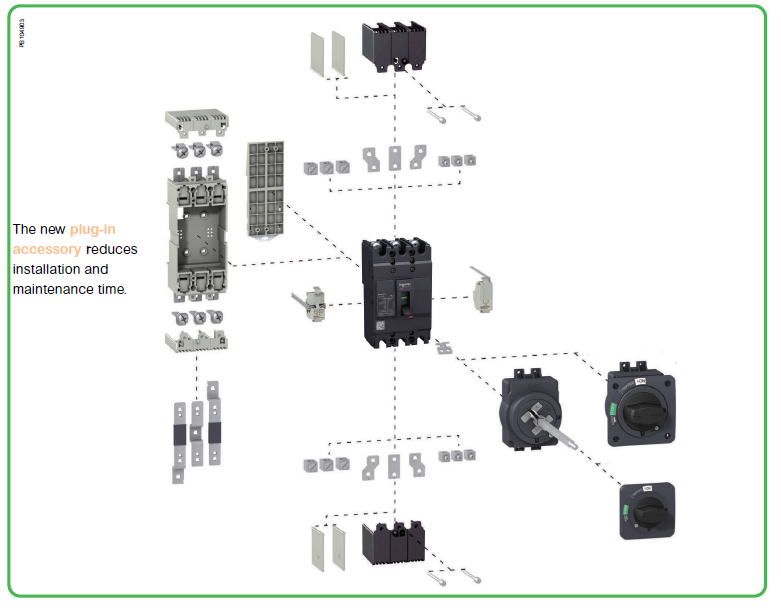 رله شنت جهت کلید اتوماتیک اشنایدر سری EZC250 ولتاژ 220VAC سری EZESHT200AC رله شنت کلید اتوماتیک اشنایدر