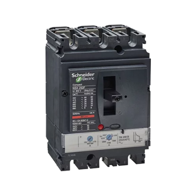 کلید اتوماتیک اشنایدر 250 آمپر قابل تنظیم سری NSX250F کلید اتوماتیک، اشنایدر 250 آمپر، قابل تنظیم حرارتی-مغناطیسی سری NSX250F