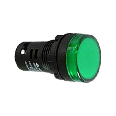 چراغ سیگنال تابلویی LED 220VAC 22mm در رنگ سبز چراغ سیگنال تابلویی LED 220VAC 22mm در رنگ سبز