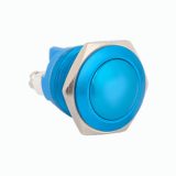 کلید فشاری ( شستی) ماندگار سایز 22 ولتاژ 220V آبی برند JBH (همراه با سوکت)