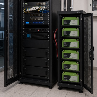یو پی اس آنلاین ONLINE UPS تکفاز باتری خارجی 96 ولت 3 KVA سری VIGOR RT فاران FARAN یو پی اس آنلاین باتری خارجی vigor rt فاران رکمونت