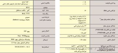 باكس خازن سه فاز فشارضعیف PKC, 400V, 20KVAR