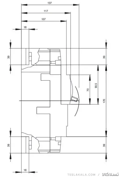 کلید SIEMENS اتوماتیک 630 آمپر قابل تنظیم الکترونیکی 3VA2463-5HL32-0AA0