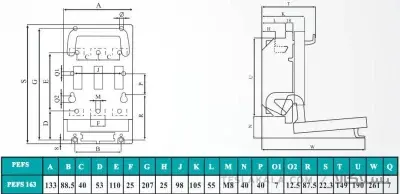 کلید فیوز افقی ، 160 آمپر، پیچاز الکتریک PICHAZ مدل PEFS163 ( پلیمر الیاف دار) (تهیه جداگانه فیوز)