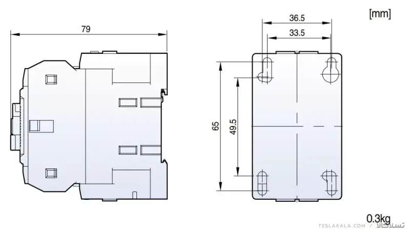 کنتاکتور 6 آمپر، 3 کیلووات، بوبین VAC 220، برند LS مدل MC-6a