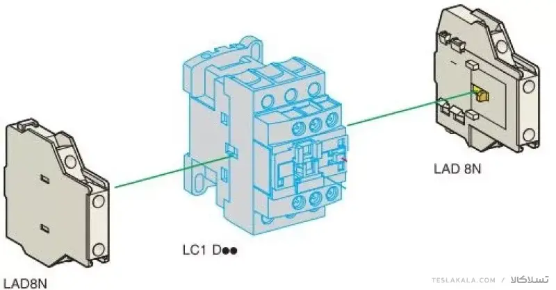 کنتاکت کمکی قابل نصب کنار کنتاکتور اشنایدر مدل LAD8N11-1NO1NC