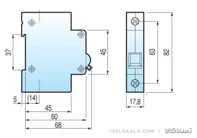 کلید LS مینیاتوری،1 پل،1 فاز ،32 آمپر،6 کیلو آمپر