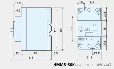 کلید حرارتی (محافظ موتور) MPCB برند HYUNDAI مدل HMMS-80K 56:80