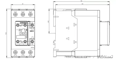 کنتاکتور 65 آمپر، 30 کیلووات، بوبین 230VAC ،مدل SIEMENS 3RT2037-1AP00