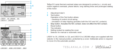 بی متال ( رله حرارتی/ اضافه جریان) اشنایدر مدل LRD3359 تنظیمات 48 :65