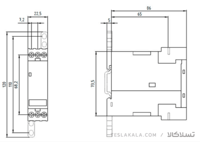 کنترل فاز SIEMENS تک حالته ( تک چراغه ) مدل 3UG4511-1AP20