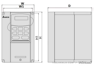 درایو (اینورتر) delta دلتا تکفاز توان 1.5 کیلووات VFD015B21A