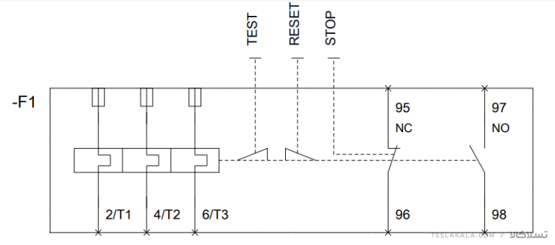 بی متال ( رله حرارتی/ اضافه جریان) SIEMENS مدل 3RU2136-4HB0 تنظیمات 40 : 50