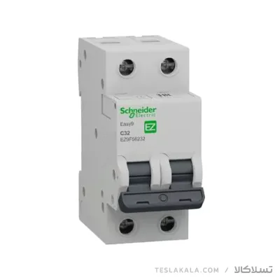 کلید مینیاتوری اشنایدر،دو پل 32 آمپر 6 کیلو آمپر C32 schneider کلید مینیاتوری اشنایدر،دو پل، 25 آمپر، 6 کیلو آمپر C25 schneider