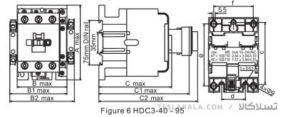 ابعاد کنتاکتور HDC34011M