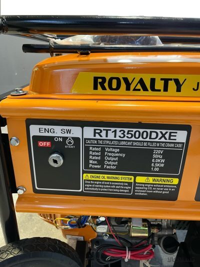 موتور برق رویالیتی 6.5  کیلووات بنزینی ROYALTY JAPAN مدل ROYALTY RT13500DXE با چرخ و هندل