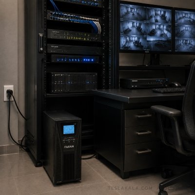 یو پی اس آنلاین تکفاز باتری داخلی 48 ولت 2KVA TITAN PLUS فاران FARAN یو پی اس باتری داخلی تیتان پلاس متصل به تجهیزات دوربین و شبکه